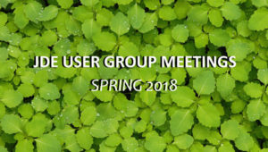 JDE Spring User Group Events